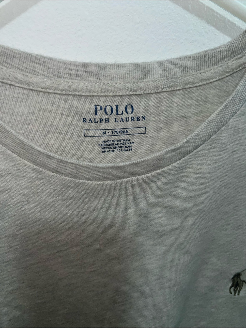 Polo by Ralph Lauren Light Gray Crewneck Tee with Embroidered Pony